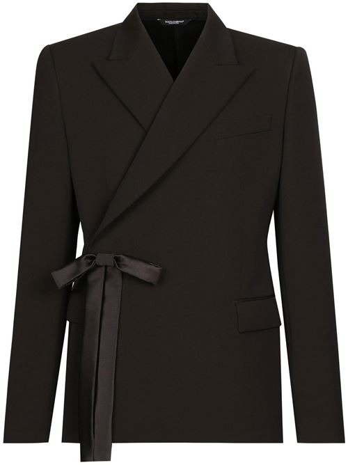 Black bow detailing jacket DOLCE&GABBANA | G2UK3TFU21EN0000